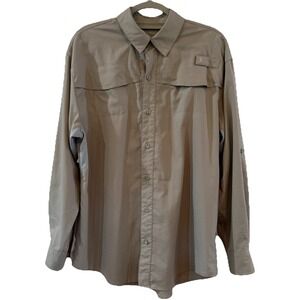 Reel Legends Mariner II Mens‎ Medium  Ripstop Vented Fishing Shirt Long Sleeve
